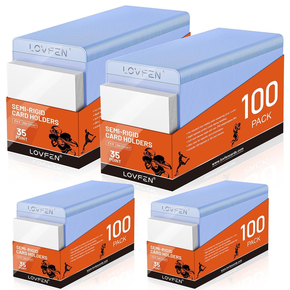 2026 Upgraded 800ct Card Protectors-400 Semi Rigid Card Holders 400 Card Sleeves, PSA Graded Baseball, Trading, Sports Cards Protector for SGC, BGS, CSG