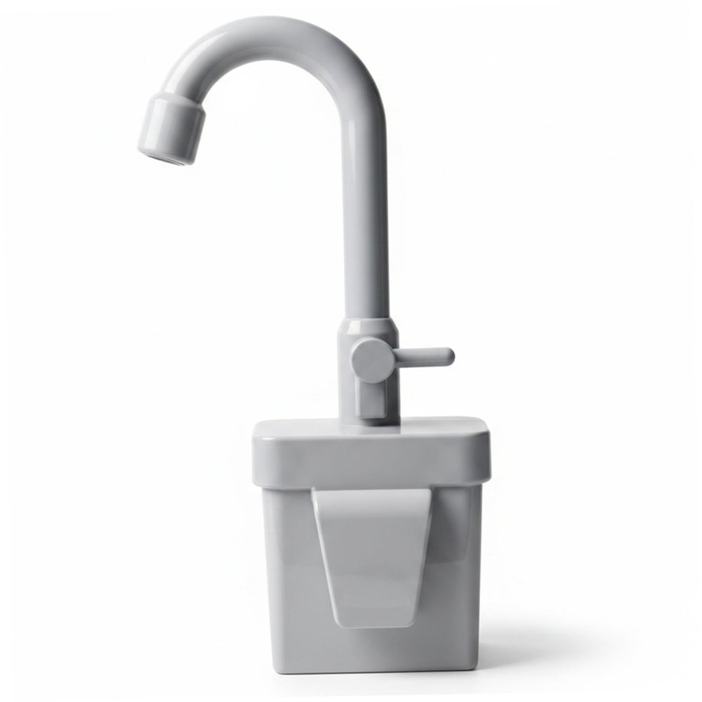 Temeemeg Water Dispenser Mud Kitchen Gray Electric Play Sink Faucet with Circulating Water - Kids Play Sink Accessory for Toddler Pretend Kitchen Dishwashing Washing Games