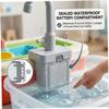 Temeemeg Water Dispenser Mud Kitchen Gray Electric Play Sink Faucet with Circulating Water - Kids Play Sink Accessory for Toddler Pretend Kitchen Dishwashing Washing Games view 3