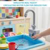 Temeemeg Water Dispenser Mud Kitchen Gray Electric Play Sink Faucet with Circulating Water - Kids Play Sink Accessory for Toddler Pretend Kitchen Dishwashing Washing Games view 4