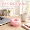 3Pcs Crunchy Noisy Stress Balls, Ice Skin Crunchy Squishy Balls, Soft Moldable Squeeze Balls for Home Office or Travel (Purple, Pink, Blue) view 2
