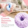 3Pcs Crunchy Noisy Stress Balls, Ice Skin Crunchy Squishy Balls, Soft Moldable Squeeze Balls for Home Office or Travel (Purple, Pink, Blue) view 3