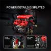 Zingbotem V8 Engine Building Kit with Electric Motor, DIY Mechanical Engine Model with Gear & Chain Transmission, Turbo Engine Assembly Set, STEM Construction Model for Display & Engineering Learning view 4