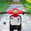 24V Kids Motorcycle, 250W Electric Motorcycle for Kids 8+ with 10 MPH Max Speed, 12" Pneumatic Tires, LED Light, Twist Throttle, Ride on Moped Scooter for Girls Boys, Red view 3