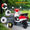 24V Kids Motorcycle, 250W Electric Motorcycle for Kids 8+ with 10 MPH Max Speed, 12" Pneumatic Tires, LED Light, Twist Throttle, Ride on Moped Scooter for Girls Boys, Red view 4