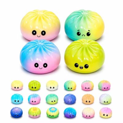 4Pcs Dumpling Squishies Mystery Box,18 Colors Random Mystery Glitter Dumpling Squishies Toy Gift Box,Colorful Dumplings Stress Balls Fidget Sensory Toy Desk Toys for Adults (Random 4 Colors)