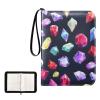 OTVEE Card Binder 4 Pocket, Trading Card Binder Holder Fits 400 Cards with 50 Sleeves, Card Collection Binder Album Book Holder for Baseball Football Games Cards, Gemstones Seamless Pattern view 2