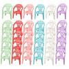 25-Piece Mini Stackable Patio Chair Set, mini Furniture, Dollhouse Furniture 1 12 Scale, Dollhouse Accessories for Dollhouse Patio, Classroom or Garden Party Scene view 2