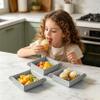 2-in-1 Foldable Silicone Mat and Serving Tray, Magnetic Collapsible Design for Multi-Purpose Use for Food Preparation, Table Service and Outdoor Activities (5, Grey) view 2