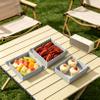 2-in-1 Foldable Silicone Mat and Serving Tray, Magnetic Collapsible Design for Multi-Purpose Use for Food Preparation, Table Service and Outdoor Activities (5, Grey) view 3