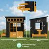 Fir Wood Outdoor Playhouse for 3-8: Chalkboard Walls, Built-in Picnic Table & Benches, 110lb Capacity, Weather-Resistant view 3