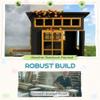 Fir Wood Outdoor Playhouse for 3-8: Chalkboard Walls, Built-in Picnic Table & Benches, 110lb Capacity, Weather-Resistant view 4