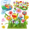 IQKidz Toddler Toys for Girls 2-4 Years Old, Flower Garden Building with Insect Features, Storage Box for Kids Age 3 5 6 7 8, Stacking Educational Preschool Learning STEM Activities 157 pcs view 1