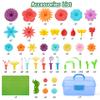 IQKidz Toddler Toys for Girls 2-4 Years Old, Flower Garden Building with Insect Features, Storage Box for Kids Age 3 5 6 7 8, Stacking Educational Preschool Learning STEM Activities 157 pcs view 2