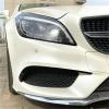 2014 to 2017 Fit for Mercedes Benz CLS Class C218 X218 AMG Line Canard Splitter Front Bumper Spoiler Fog Light Grille Trim By ABS(Carbon Look) view 4