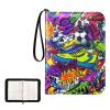 OTVEE Card Binder 4 Pocket, Trading Card Binder Holder Fits 400 Cards with 50 Sleeves, Card Collection Binder Album Book Holder for Baseball Football Games Cards, Abstract Grunge Graffiti Pattern view 2