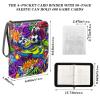 OTVEE Card Binder 4 Pocket, Trading Card Binder Holder Fits 400 Cards with 50 Sleeves, Card Collection Binder Album Book Holder for Baseball Football Games Cards, Abstract Grunge Graffiti Pattern view 3
