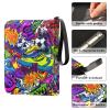 OTVEE Card Binder 4 Pocket, Trading Card Binder Holder Fits 400 Cards with 50 Sleeves, Card Collection Binder Album Book Holder for Baseball Football Games Cards, Abstract Grunge Graffiti Pattern view 4