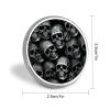 Black Skull Blank Round Badges Round Badge DIY Pin Back Buttons Clear Button Pins for Craft Projects Badge Making Accessories view 2