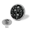 Black Skull Blank Round Badges Round Badge DIY Pin Back Buttons Clear Button Pins for Craft Projects Badge Making Accessories view 3