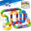 Electric Train Set for Kids, 147PCS (90 Track+2 Motorized Trains) 3D Gravity-Defying Cube Track, STEM Electric Train Set Educational Birthday Gift with Building Poster for Boys Girls Ages 3 4 5 6 7 8 view 1