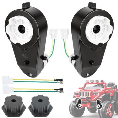 Pywenlo 2-Pack 24V RS555 40000RPM High Speed Motor Gearbox for Power Wheels, Motor Drive Engine for Kids Ride on Car, 12V/18V/24V High Torque Electric Motor Conversion Replacement (24V 40000RPM)