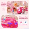 11-in-1 Pink Dream Travel Vehicles Playset Toys for Girls Age 3-6 view 4