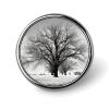 Black and White Tree Blank Round Badges Round Badge DIY Pin Back Buttons Clear Button Pins for Craft Projects Badge Making Accessories view 1