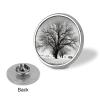 Black and White Tree Blank Round Badges Round Badge DIY Pin Back Buttons Clear Button Pins for Craft Projects Badge Making Accessories view 3