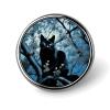 Black Cat on Tree Blank Round Badges Round Badge DIY Pin Back Buttons Clear Button Pins for Craft Projects Badge Making Accessories view 1