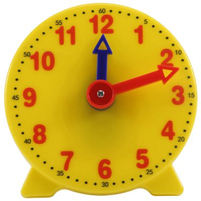 ALFYRCFT 4 Inch Student Learning Clock Time Model Teacher Gear Clock 12/24 Hour School Learning Tools