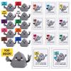Gejoy 25 Sets You Rock Mini Figures Rubber Toys with Positive Cards view 1