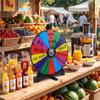 24" Spinning Prize Wheel with Foldable Stand - Stand-Up & Tabletop Fortune Wheel for Carnival & Trade Show, 20"x13"x24" view 3