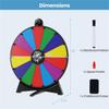 24" Spinning Prize Wheel with Foldable Stand - Stand-Up & Tabletop Fortune Wheel for Carnival & Trade Show, 20"x13"x24" view 4