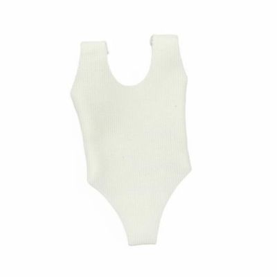 1/12 Scale Single-Piece Swimsuit Premium Cloth Material Female Action Figure Bodysuit Fashionable Design 6 Inch Figure Swimsuit for Hobbyists, White