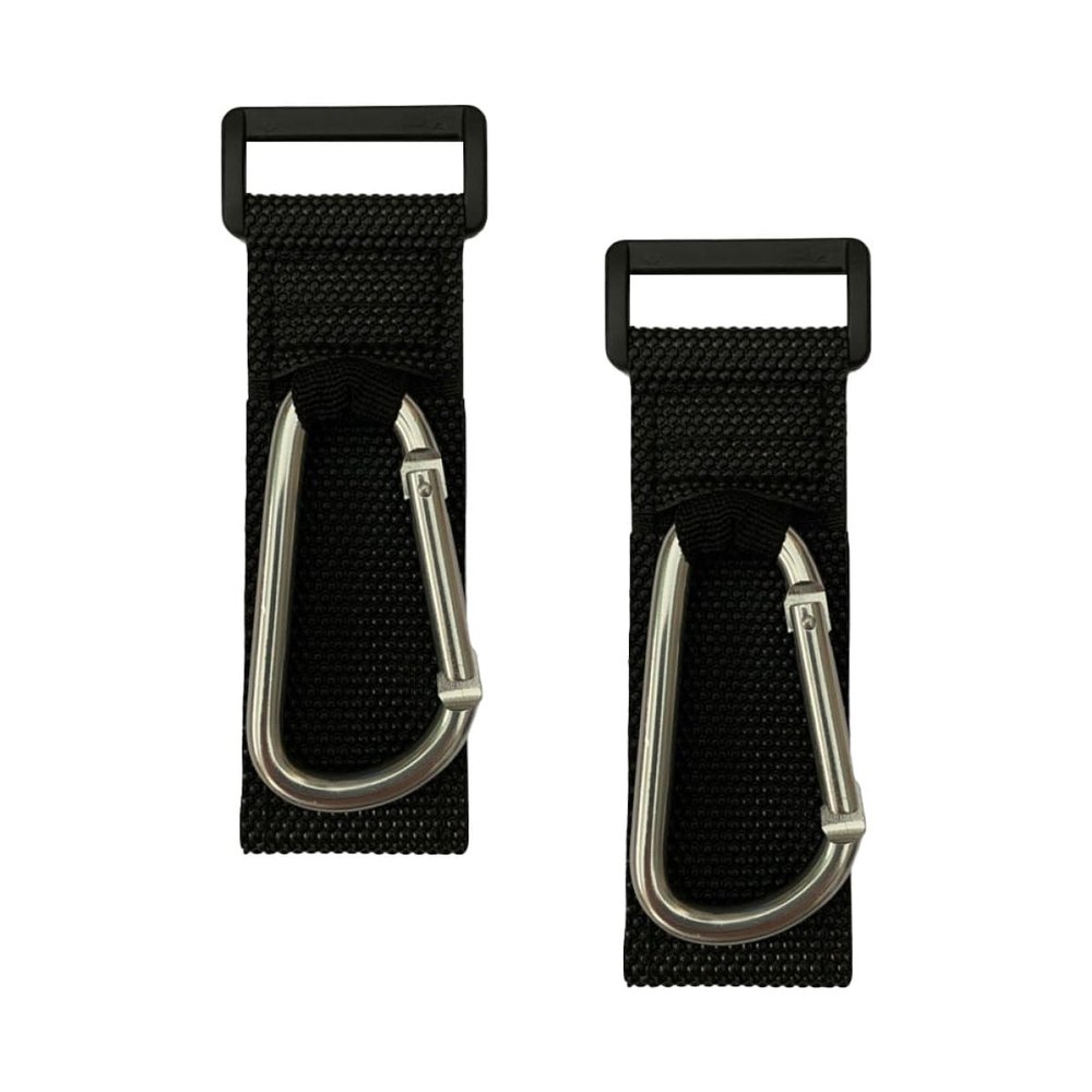 MAJORMENCH 2pcs D-Shaped Stroller Hooks Stroller Bag Hanging Hooks Carabiner Clips for Pushchair and Wheelchair Organizer Silver