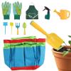 Gardening Tools for Kids 10 Piece Outdoor Garden Set 22x19x12cm 680g | Watering Can Shovel Rake Apron Flower Pot | Kids Gardening Kit for Boys Girls Outdoor Lawn Yard Beach Farm Play view 1