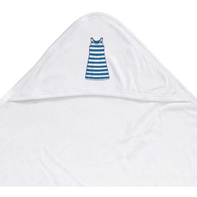 Azeeda 'Blue Striped Sundress ' Baby Hooded Towel (HT00043392)
