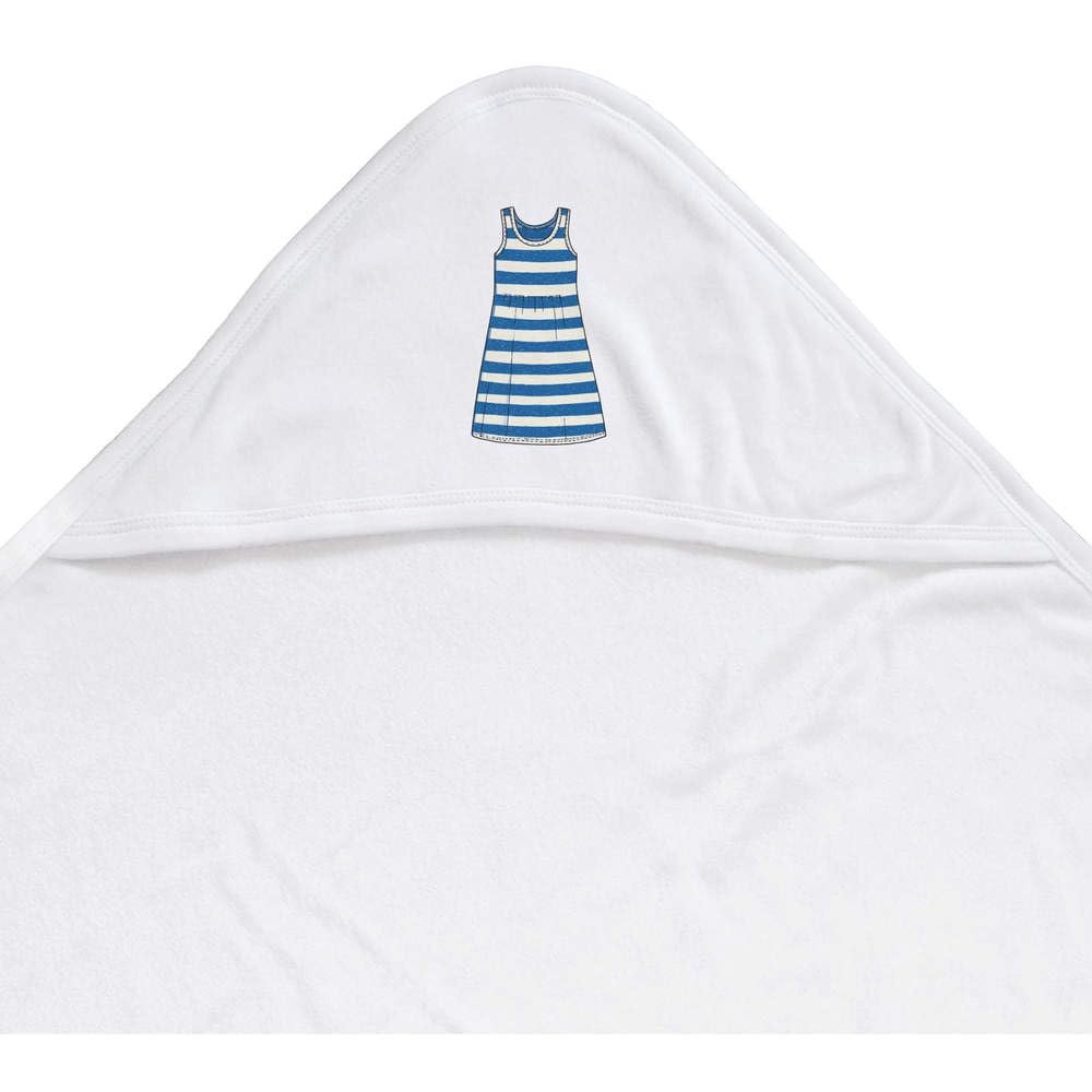Azeeda 'Blue Striped Sundress ' Baby Hooded Towel (HT00043392)