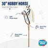 Nature Bound Plush Handcrafted Hobby Horse Stick Pony Provides Fun Pretend Play for Toddlers, 36-Inch with Sound Effects (White) view 3