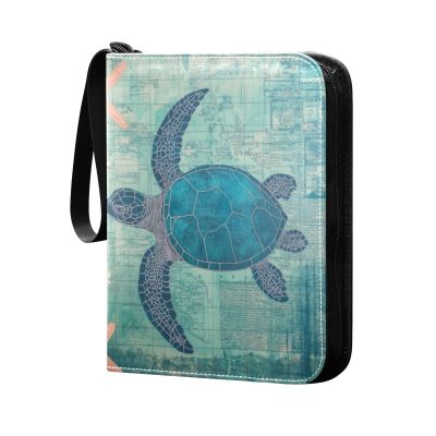 OTVEE Turtles Card Binder 4 Pocket Trading Card Binder Holder Fits 400 Cards with 50 Sleeves Card Collection Binder Album Book Holder for Baseball Football Games Cards