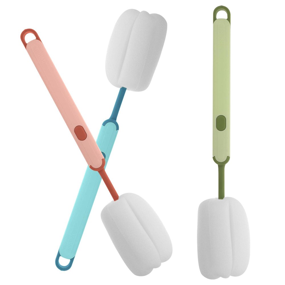 MOTHNUR Bottle Cleaner Brush Set 3pcs with Long Handle, Multi-Color Cup and Kettle Scrubbing Brushes for Water Bottles and Insulated Flask Cleaning Random Color