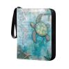 OTVEE Marine Turtle Card Binder 4 Pocket Trading Card Binder Holder Fits 400 Cards with 50 Sleeves Card Collection Binder Album Book Holder for Baseball Football Games Cards view 1