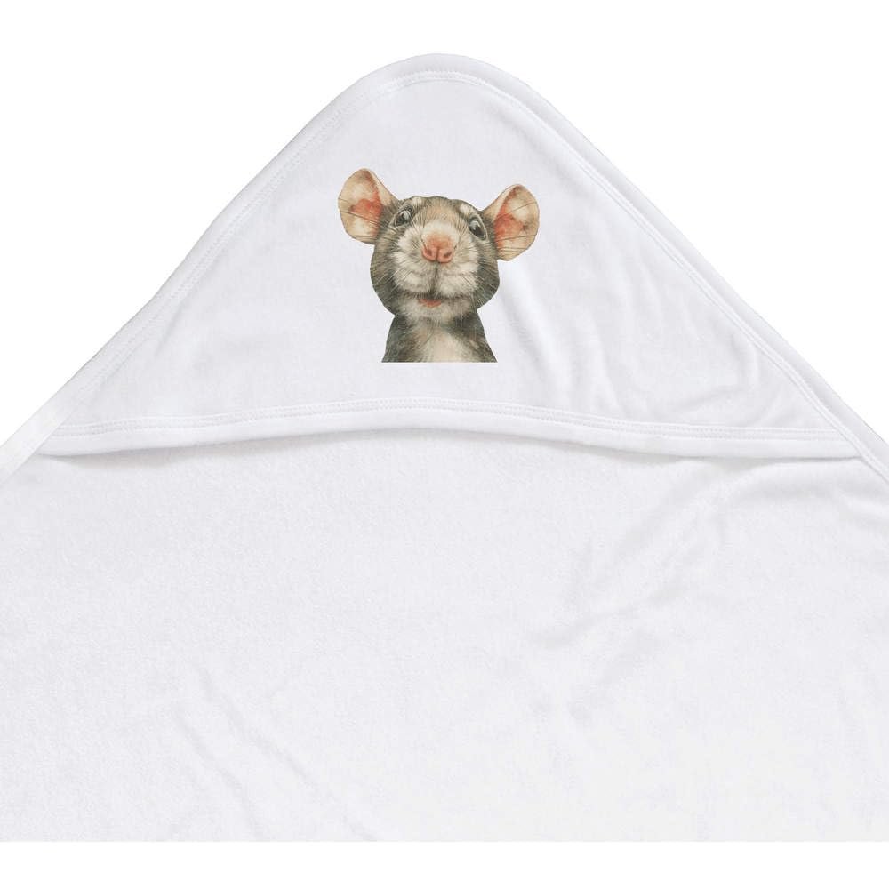 Azeeda 'Funny Rat' Baby Hooded Towel (HT00043483)