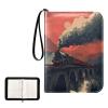 OTVEE Steam Train Card Binder 4 Pocket Trading Card Binder Holder Fits 400 Cards with 50 Sleeves Card Collection Binder Album Book Holder for Baseball Football Games Cards view 2