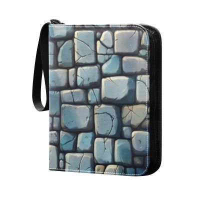 OTVEE Textured Stone Card Binder 4 Pocket Trading Card Binder Holder Fits 400 Cards with 50 Sleeves Card Collection Binder Album Book Holder for Baseball Football Games Cards
