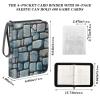 OTVEE Textured Stone Card Binder 4 Pocket Trading Card Binder Holder Fits 400 Cards with 50 Sleeves Card Collection Binder Album Book Holder for Baseball Football Games Cards view 3