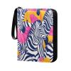 OTVEE Zebras Card Binder 4 Pocket Trading Card Binder Holder Fits 400 Cards with 50 Sleeves Card Collection Binder Album Book Holder for Baseball Football Games Cards view 1