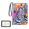OTVEE Zebras Card Binder 4 Pocket Trading Card Binder Holder Fits 400 Cards with 50 Sleeves Card Collection Binder Album Book Holder for Baseball Football Games Cards view 2