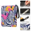OTVEE Zebras Card Binder 4 Pocket Trading Card Binder Holder Fits 400 Cards with 50 Sleeves Card Collection Binder Album Book Holder for Baseball Football Games Cards view 4
